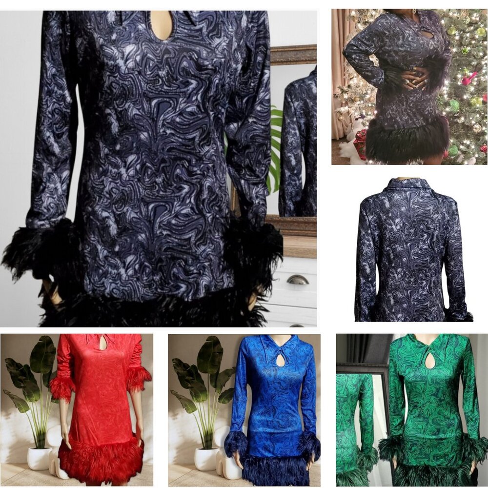 NWT Faux Fur Bodycon Dress Bundle — Set of 4 — 5XL Multiple Colors